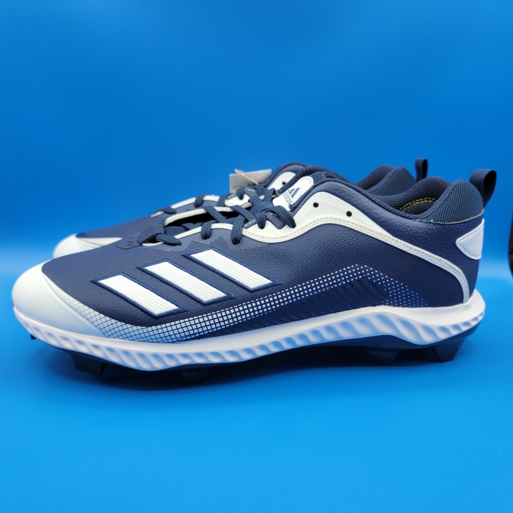 Adidas Icon 6 Bounce TPU Baseball Cleats Men’s Size 14 Blue White Comfort New